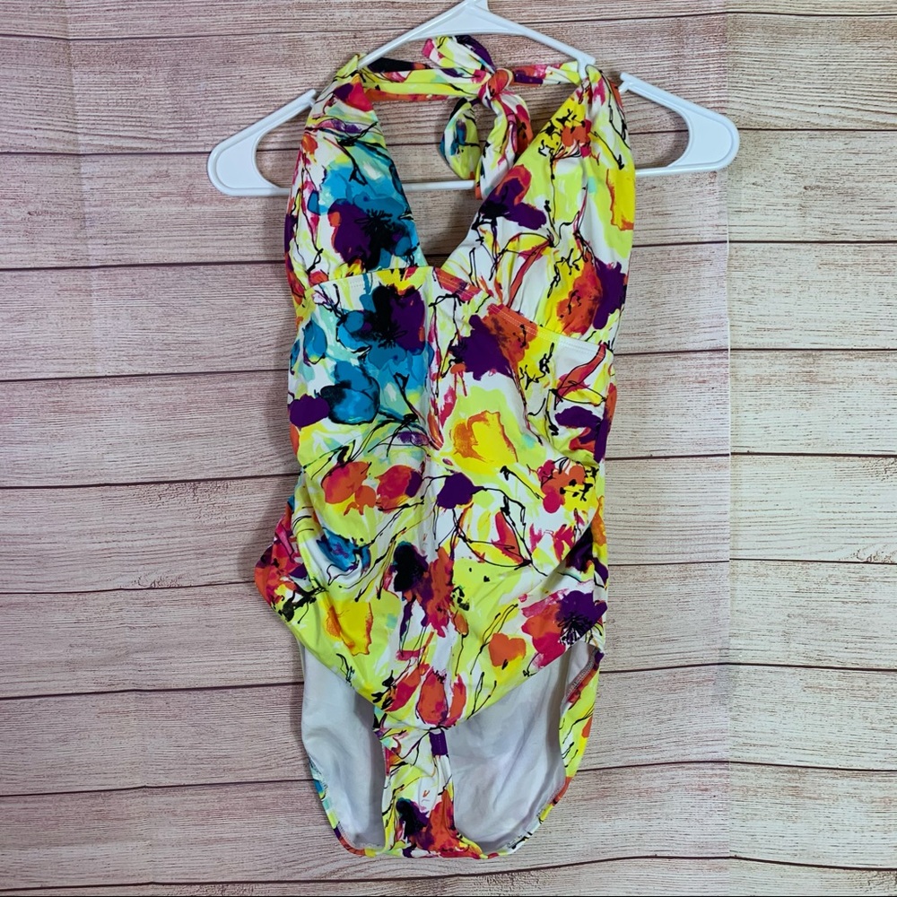 Firpearl NWT Watercolor Print Swimsuit Size 10